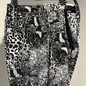 Black and white dress pant joggers